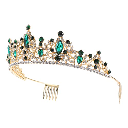 Angoily Krone haar spangen haarclips haar clip haar tapes haarspangen Barocke Braut Hochzeitsdiademe für die Braut Kristall-Haarreifen Haarschmuck für die Hochzeit Zinklegierung Green Angoily Krone haar spangen haarclips haar clip haar tapes haarspangen Barocke Braut Hochzeitsdiademe für die Braut Kristall-Haarreifen Haarschmuck für die Hochzeit Zinklegierung Green von Angoily