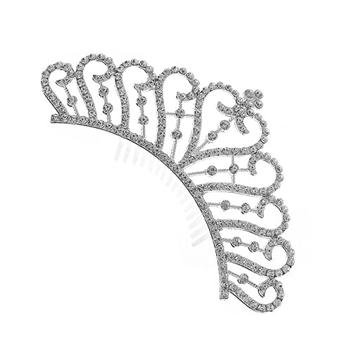 Angoily Kronen Seitlichem Haarkamm Blumenmädchen-tiara Haarkamm Mit Strass Haarschmuck Aus Strass Hochzeit Haarspange Haarschmuck Für Frauen Perücke Legierung Kleine Krone Prinzessin Braut von Angoily