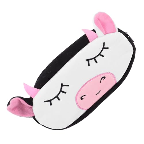 Angoily Kuh Feder mäppchen Nettes Bleistiftkoffer Federmäppchen aus Plüschtier Bleistiftbeutel süß Plüschtier-Bleistiftbeutel Kawaii federmäppchen Bleistiftfälle kleine Bleistifttasche von Angoily