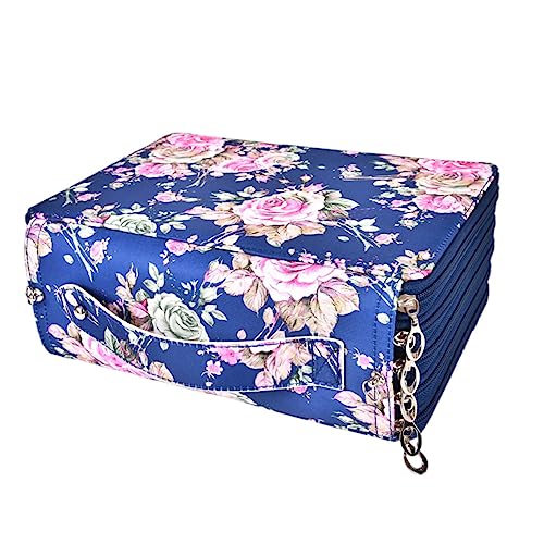 Angoily Kunstspeicherbeutel federmäppchen tragbare Schreibwarentasche Organizer für Schreibwarentaschen Stifttasche mit Reißverschluss Zeichnen von Bleistiftkoffer Stifte Beutel Pu Blau von Angoily