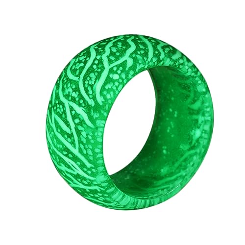 Angoily Leuchtender Crack Ring für Frauen Leicht und Langlebig Grün für Party Reisen und Alltag Lustiges Design für Tragegefühl Harzmaterial von Angoily