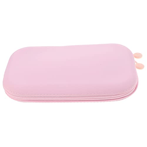 Angoily Mäppchen Mädchen Groß Tasche Silikonstiftkoffer Bleistift-Organizer-etui Pen -organisator Fall Bleistiftbeutel-ästhetik Kleine Bleistiftbeutel Rosa Kieselgel von Angoily