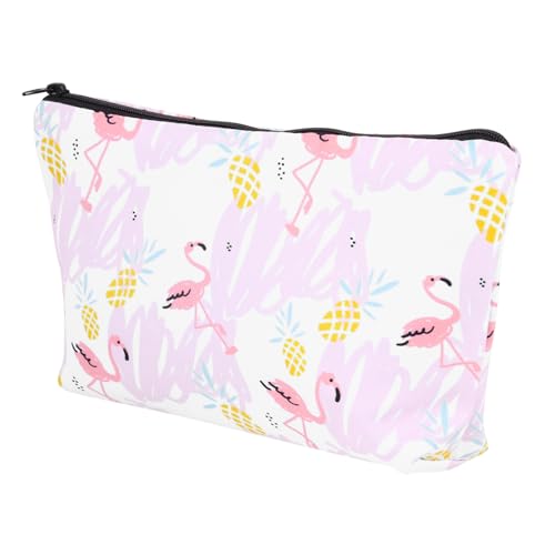 Angoily Make-up-Aufbewahrungstasche 1Stk Flamingo-Kosmetiktasche schminktasche Drucken Make-up-Box Mädchen Hochwertiges Polyester Make-up-Tasche von Angoily