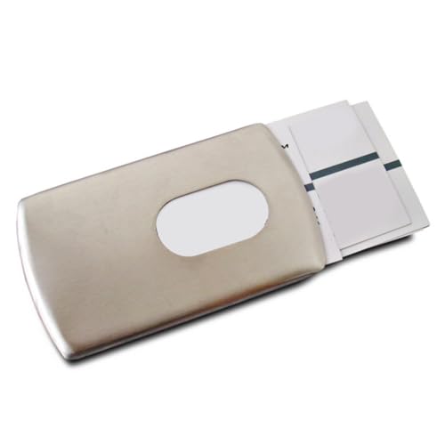 Angoily Metall Visitenkartenetui aus Edelstahl Tragbarer Name Holder mit Elegantem Finish Kompakter Business Case für Kredit Visitenkarten Praktischer Organizer für Unterwegs Edles von Angoily