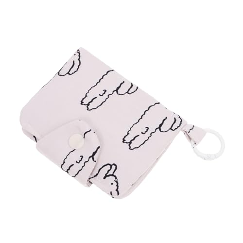 Angoily Münzbrieftasche Anhänger Kartenhalter Süße Geldbörse Kleiner Geldbeutel-schlüsselanhänger Kleine Geldbörsen Frau Brieftaschen Für Frauen Brieftasche Frauen Beige Stoff von Angoily