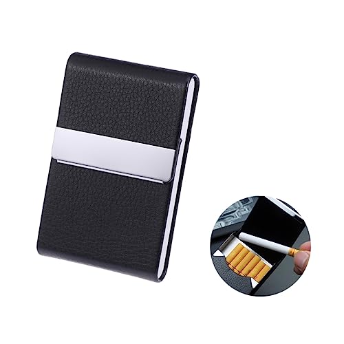 Angoily Big Capacity Pu Visitenkartenetui Mit Edelstahlhalter Eleganter Unisex Kartenhalter Für Geschäfts Und Kreditkarten Schwarze Aufbewahrung Für Und von Angoily