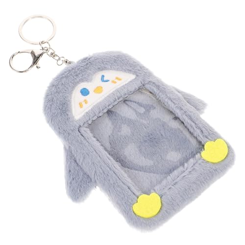 Angoily Plüsch Kartenhalter Pinguin Ausweis und Kreditkartenetui für Buskarte Studentenausweis Id Karten Süßes und Design für Büroangestellte und Studenten von Angoily