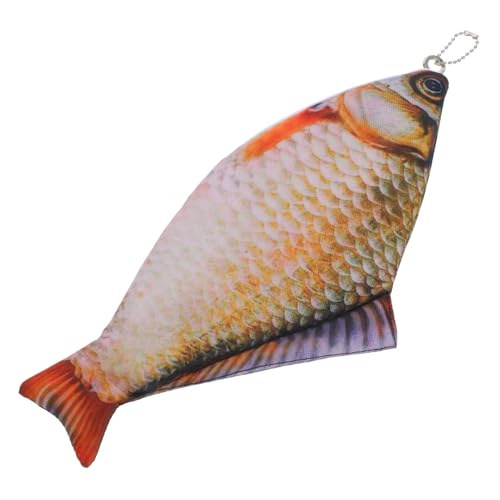Angoily Realistisches Fischförmiges Federmäppchen Polyester Kosmetiktasche Multifunktional Für Stifte Make Up Münzen Organisator Geräumig Robust Für Erwachsene von Angoily
