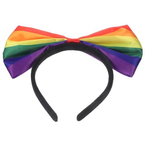 Angoily Haarklammern Regenbogen-stirnband Handcremespenderpumpe Männer Stirnband Pride-accessoires Regenbogen Haarschleifen-stirnbänder Blumenkopfschmuck Stoff Mann Abschlussball von Angoily