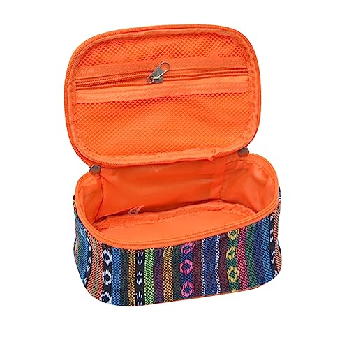 Angoily Reisebehälter n-Organizer 1stk Ethno-Stil Aufbewahrungstasche wasserdichte Aufbewahrungstasche Handtasche Jahrgang Reisen Pfefferstreuer Polyestertuch Make-up-Tasche von Angoily