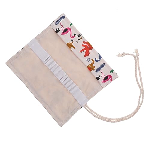 Angoily Rollen Stiftvorhang Rolling Pen -Beutel Buntstiftträger Federmäppchen Bleistifthalter Bleistiftbeutel Bleistift Aufbewahrungstasche -Bleistift-Organizer Segeltuch von Angoily