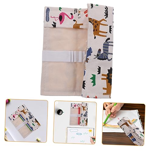 Angoily Rollen Stiftvorhang Rolling Pen -Beutel Stiftorganisator tragbare Bleistifttasche Tragbarer Farbstift-Organizer Federmäppchen Stiftbeutel Stiftverpackungs-Organizer Segeltuch von Angoily
