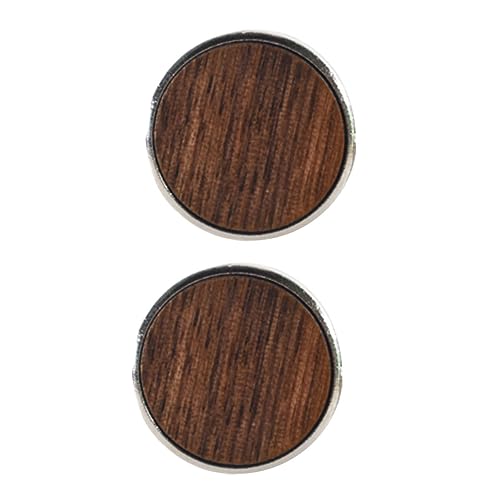 Angoily Runde Manschettenknöpfe aus Echtem Holz Langlebige Herren Hemdknöpfe Politur Eleganter Stil für Business Dinner und Besondere Anlässe von Angoily
