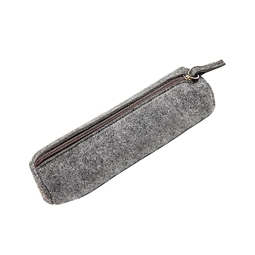 Angoily Runder Filz Stiftetasche Multifunktionale Aufbewahrung für Schreibwaren und Kosmetik Große Kapazität Leicht und Tragbar Hellgrau Angoily Runder Filz Stiftetasche Multifunktionale Aufbewahrung für Schreibwaren und Kosmetik Große Kapazität Leicht und Tragbar Hellgrau von Angoily