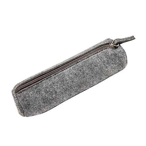 Angoily Runder Filz Stifthalter Kosmetiktasche Stylischer Aufbewahrungsbeutel für Stifte Make Up und Angoily Runder Filz Stifthalter Kosmetiktasche Stylischer Aufbewahrungsbeutel für Stifte Make Up und von Angoily