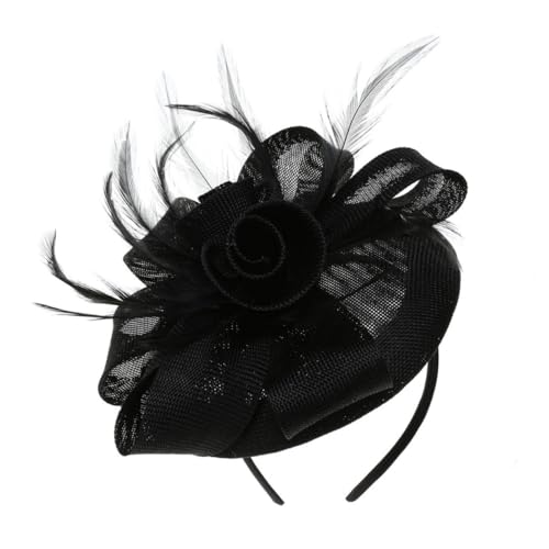 Angoily Schleife Blume Haar Zubehör Haarschmuck Frauen Party Haarreif Dekoration Kopfbedeckung Eleganter Haarschmuck von Angoily