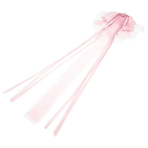 Angoily Schleife Haarnadel Brautspitze Haarnadel Haarschmuck für Teenager hair clips girls haarklammer pink Haarspangen für Zöpfe Abschlussball-Accessoires Haarspange mit Schleife Cosplay von Angoily