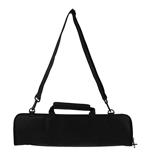 Angoily Schwarz Koch Messer Rolle Tasche für Köche 7 Slots Tragbare Kochmesser Fall Lagerung Rolle Tasche mit Tragegriff Und Einstellbare Band (X 28 cm) von Angoily