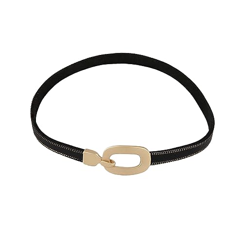 Angoily Schwarze Choker Halskette für Eleganter Kurzschmuck für Partys Besondere Anlässe Modisches Accessoire mit Schlichtem Design Bequem für Ergänzung für Outfit von Angoily