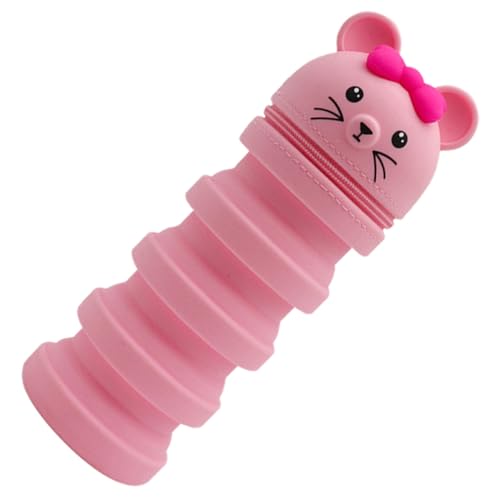 Angoily Silikon Stifttasche Mausform Dehnbar Flexibel Decompression Federmäppchen Für Schule Büro Zubehör Organizer von Angoily