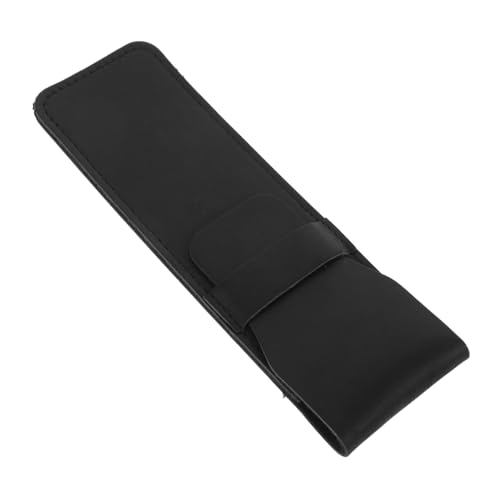 Angoily Stift -Set -stiftbeutel Fall Aufbewahrungstasche Für Stifte Stationäre Tasche Halter Etui Kleines Federmäppchen Kleine Schreibwarentasche Stiftfälle Oberschicht Rindsleder Schwarz von Angoily