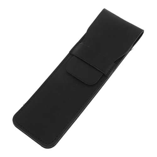 Angoily Stift -Set -stiftbeutel Fall Halter Stationäre Tasche Aufbewahrungstasche Für Stifte Stifttaschen Stiftspeicherbeutel Kleine Stifttasche Stiftfälle Oberschicht Rindsleder Schwarz von Angoily