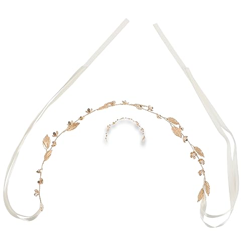 Angoily Kopfbedeckung Für Damen Damen-stirnband Hochzeits-haarrebe Stirnband Für Mädchen Stirnbänder Für Haar-stirnband Kopfschmuck Für Damen Haarband Handbuch Weiche Kette Legierung Braut von Angoily