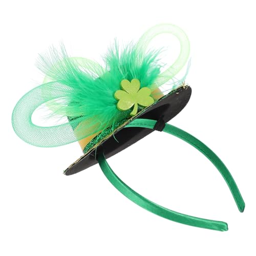 Angoily Stirnband Kleeblatt-Stirnband st. Patricks Day Party-Stirnband Make-up-Stirnband frauen stirnband Cosplay-Stirnbänder Haar Netzwerk Management Zylinder bilden Damen Kleidung von Angoily