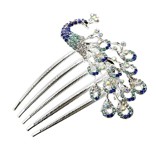 Angoily Strass-brautkamm Brauthaarzubehör Hochzeitshaar Haarklammern Brauthaarkamm Brautkamm Haarspange Braut Haarkamm Haarschmuck Für Damen Strass Haarkamm Tiara Pfannenkopf Fräulein Pfau von Angoily