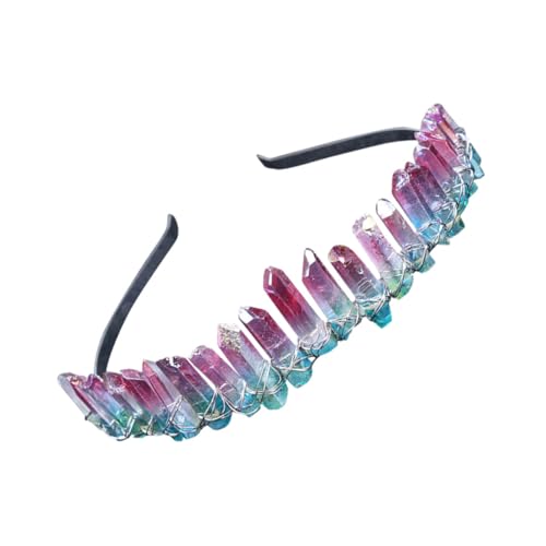 Angoily Haarschmuck für Frauen transparente Stirnbänder Haarspange Tiara Frauen Kristall Stirnband Kristall-Haarband natürlich Zubehör Kopfbedeckung Braut Dekorationen von Angoily