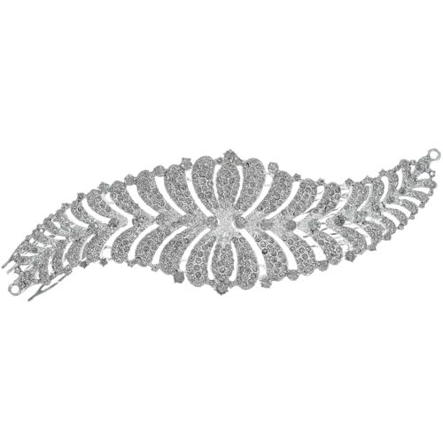 Angoily Strass pflaster haarschmuck Tiara Haarkamm aus Kristall Brauthaar-Seitenkamm Hochzeit Strass Haarkamm Hochzeit Haarkamm Brauthaarkamm leichter Luxus Kopfbedeckung Zubehör Legierung von Angoily