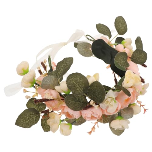 Angoily hochzeitshaar schmuck wedding hair accessories Tiara Braut-Rattan-Seidenblumengirlande Kopfschmuck für Frauen Koreanisch Kopfbedeckung Stirnband Kranz Fräulein von Angoily