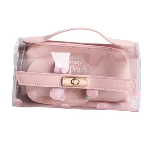 Angoily Transparente Kosmetiktasche und Federmäppchen mit Großem Fassungsvermögen Einfache Handliche Aufbewahrungstasche für Make Up Stifte und Schreibwaren Tragbar für Damen Mädchen und von Angoily