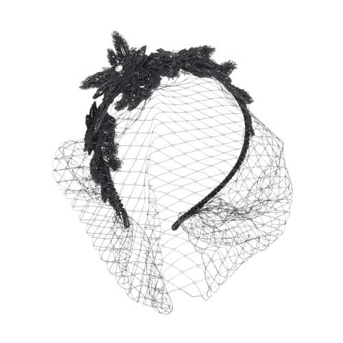 Angoily Vintage-Mesh-Stirnband hochzeitshaar schmuck wedding hair accessories Mädchen Stirnband Fascinatoren für Frauen Damenhut Schleier Stirnband für Mädchen Charme von Angoily