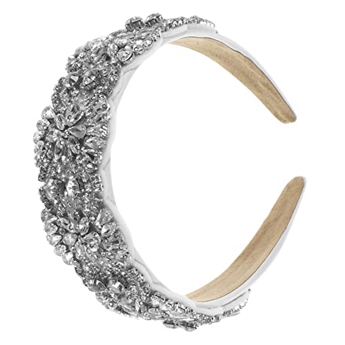 Angoily Vintage-Stirnband Braut kindersichere Türschlösser haarschmuck Haarband gepolsterte Stirnbänder Strass-Accessoires für Frauen Barock- Kopfbedeckung Damen Gürtel von Angoily