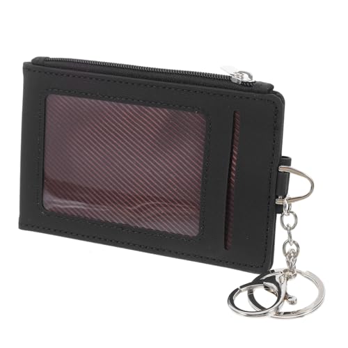 Angoily Wasserdichter PU Kartenhalter mit Schlüsselring für Id Karten Zugangskarten Bus und Autoschlüssel Eleganter Kartenetui für Täglichen Gebrauch und Berufliche Anwendungen von Angoily