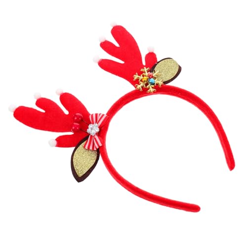 Angoily Weihnachtsstirnband Haarschmuck Für Damen Cosplay-zubehör Hirschkostüm Für Erwachsene Haarspangen Für Damen Zubehör Abs Rot Geweih Weihnachtsmütze Kind Plastik von Angoily