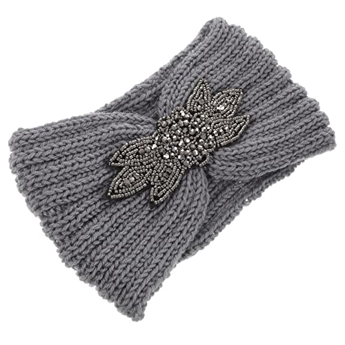 Angoily Womens Beanie Stirnband Gestrickter Ohrw?rmer H?keln Sie Turban Stirnband Gestrickter Kopfwickel Turban Geh?kelte Ohrenw?rmer Kopfwickel Kopfbedeckung Fräulein Herbst Und Winter von Angoily