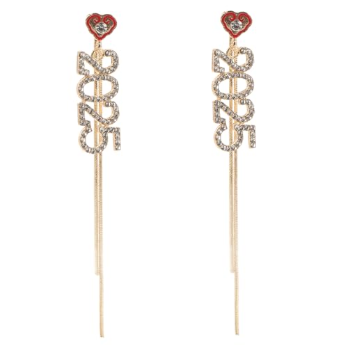 Angoily Zahlen Ohrringe Damen mit Anhänger Kreative Nummern Designs Feine Legierung Modische Quasten Vielseitige Ohrhänger für Elegante und Lässige Outfits Einzigartige Statement von Angoily