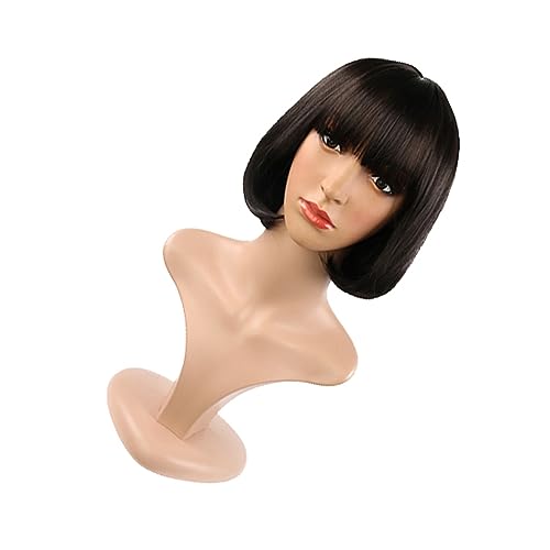 Angoily cosplay perücke cosplay wig Party-Perücke gerade Perücken kurze schwarze perücken Mädchen kurze Perücke Party-Haar-Perücke Koreanische Version Kopfbedeckung Frau von Angoily