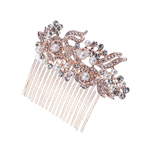 Angoily hochzeitshaar schmuck wedding hair accessories Haarkamm für besondere Anlässe haarschmuck Tiara Hochzeit Haarkamm Brauthaarkamm Perle Kopfbedeckung Haarpfropfen von Angoily