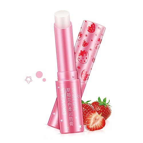 Angoily lippenpflege lippen pflege Natural lip balm Lip hydration balm Lip treatment lip care Lippen glatter farbiger Lippenbalsam erdbeer lippenbalsam farblos Pflegestab Männer und Frauen von Angoily