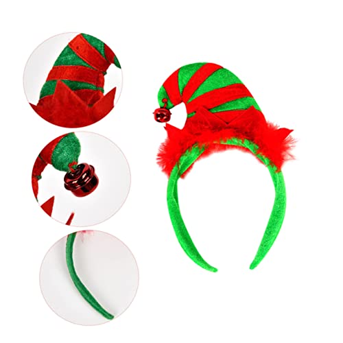 Angoily weihnachtsstirnband kostüm Elfenmützen für Kinder christmas haarreif christmas headband Tiara Haarband lustiger Haarreif Weihnachten Kopfbedeckung schmücken von Angoily