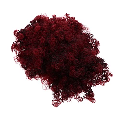 Hohe flauschige Locken hüpfburg wigs for women bandana stirnband verdrehtes Stirnband für Frauen Afro-Perücken lockige Echthaarperücke Synthetische Perücken Cosplay Partyperücken von Angoily