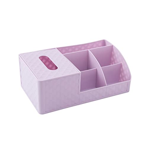 Kasten Make-up-organizer Für Den Schreibtisch Desktop-aufbewahrungskoffer Gewebebehälter Kosmetikpinselhalter Serviettenhalter Stifthalter Schminktisch Lagerregal Violett von Angoily