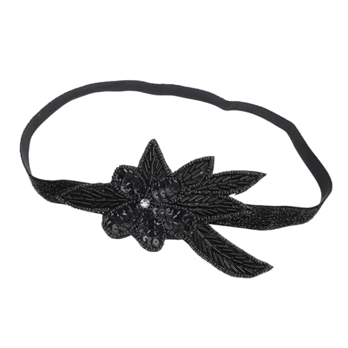 haarschmuck haar zubehör haircharm Flapper-Stirnband Turbane für Frauen Haarbänder Pailletten-Haarband Haarband aus Pailletten Mädchen Schal Haarring Kopfbedeckung Fräulein von Angoily