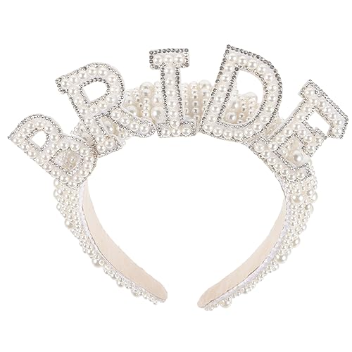 Angoily Kopfschmuck Braut Haarschmuck Hochzeit Braut Stirnband Haarreifen Sliers Braut Kopfbedeckung Mädchen Stirnband Für Frauen Party Accessoire von Angoily