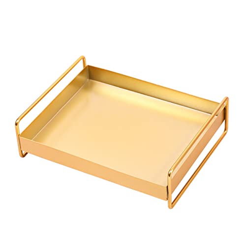 rundes Ablagefach Golddekor nordisches Dekor dekorationen für couchtische Besteck Organizer WC-Ablage Vorratsbehälter Schmuckplatte Schreibtisch Tablett Veranstalter Schmiedeeisen von Angoily