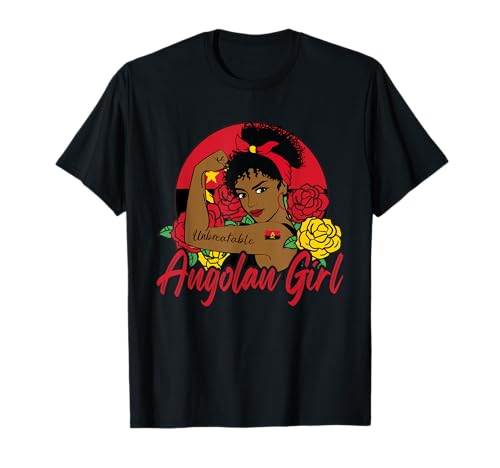 Angolanische Mädchen Angola Frau Angolans Flagge T-Shirt von Angola Girl Angolan
