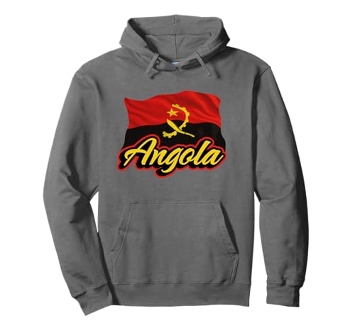 Angolanische Flagge von Angola, patriotische afrikanische Männer, Frauen, Kinder Pullover Hoodie von Angolan Flag Heritage Clothing & Gifts